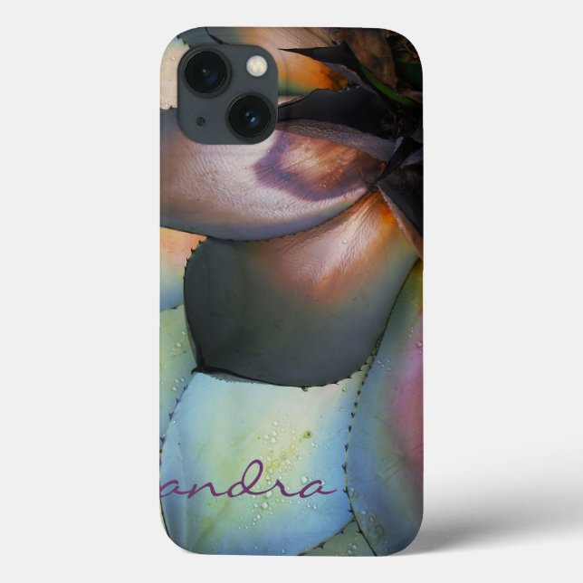 Blue Agave Succulent iPad Case *personalize* (Rückseite)