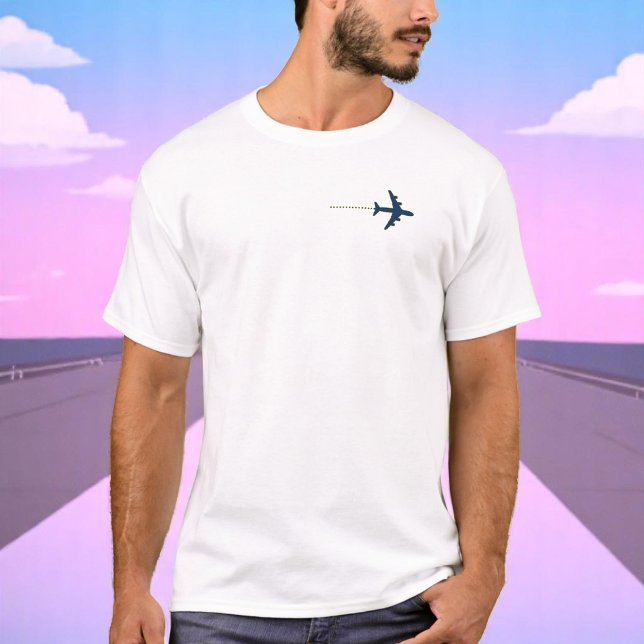 Blue Airplane Flying Flugzeug . Pilot-Geschenk T-Shirt (Von Creator hochgeladen)