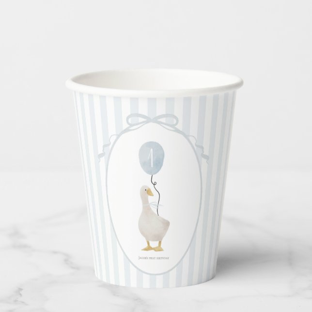 Blue Albern Gänsepapier Cup Pappbecher (Vorderseite)