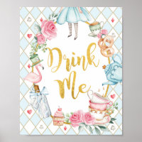 Blue Alice im Wunderland DRINK ME Party Signieren