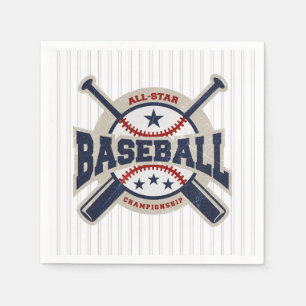 Blue All Star Sport Baseball Geburtstagsparty Serviette