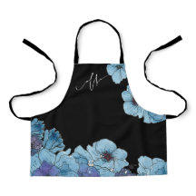 Blue Aloha Floral Schürze