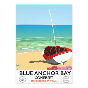 Blue Anchor Bay Somerset Reiseplakat Fotodruck