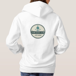 Blue Anchor Nautical Welcome Yacht Segelboot Hoodie