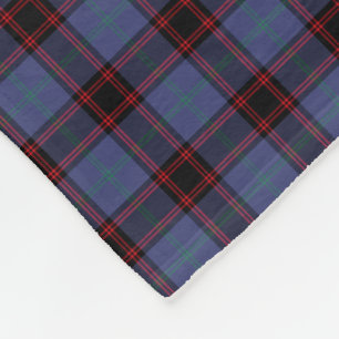 Blue and Black Clan Rutherford und Zuhause Tartan Fleecedecke