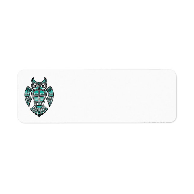 Blue and Black Haida Spirit Owl (Vorne)