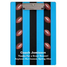Blue and Black Strip, Fußball Coach, Name