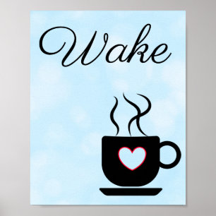 Blue and Black Weck Sign for Kitchen Poster