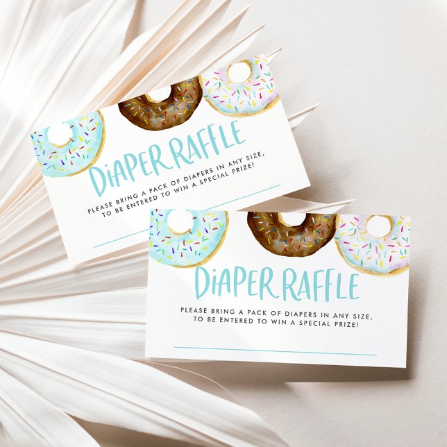 Blue and Chocolate Donuts Baby Diaper Raffekarte Visitenkarte (Von Creator hochgeladen)