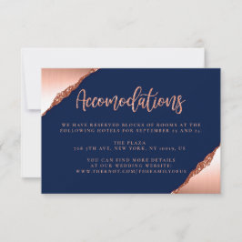 Blue and Coral Glitzer Wedding CCOMMODAD CARD Einladung