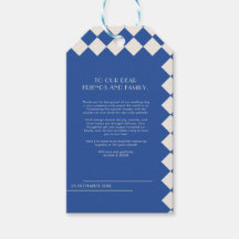 Blue and Cream Retro Bold Liebe & Danke Wedding