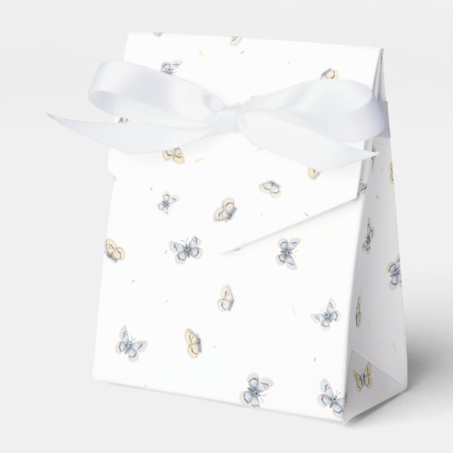 Blue and Crème Butterfets Charming Garden Fauna F Geschenkschachtel (Vorderseite)