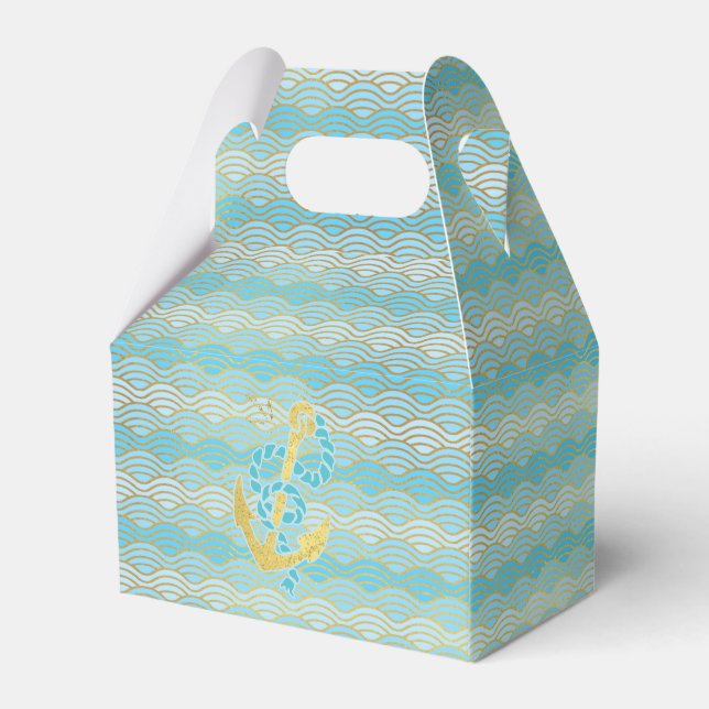 Blue and Gold Anchor Fevor Box Geschenkschachtel (Rückseite)