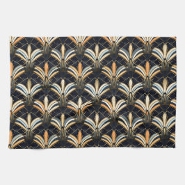 Blue and Gold Art Deco Geschirrtuch