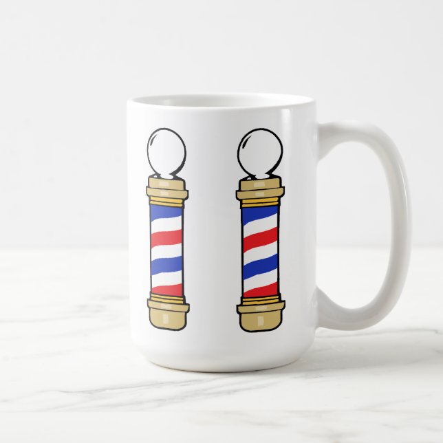 Blue and Gold Barber Poles Kaffeetasse (Rechts)