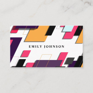 Blue and Gold Black Design Business Card Visitenkarte