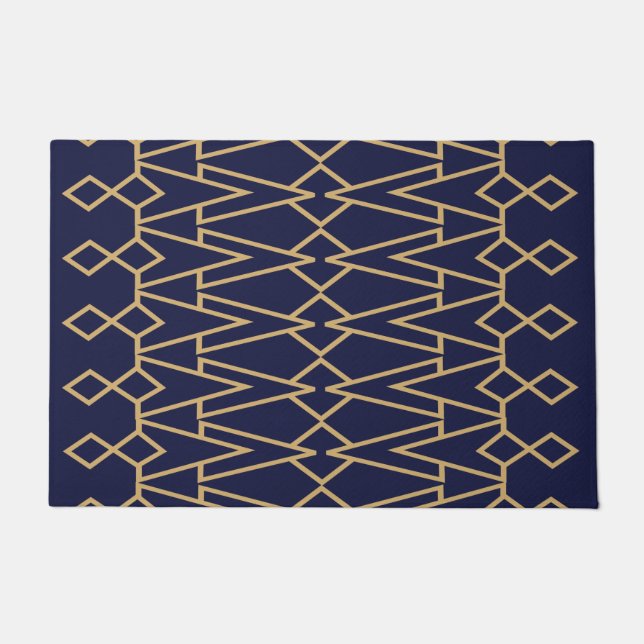Blue and Gold Bowties Fußmatte (Vorderseite)