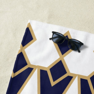 Blue and Gold Bowties Strandtuch
