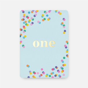 Blue and Gold Boy Fist Birthday Confetti Folieneinladung