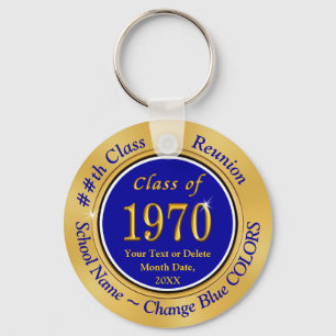 Blue and Gold Class of 1970 Personalisiert Wieders Schlüsselanhänger