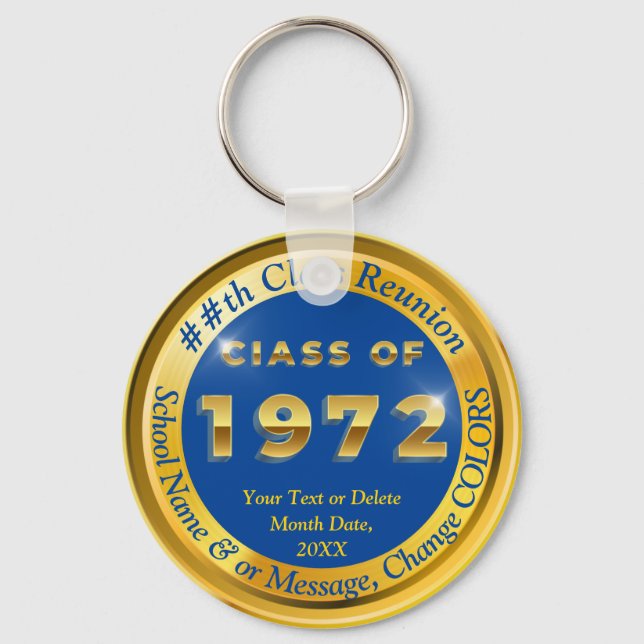Blue and Gold, Class of 1972, Class Wiedersehen Fa Schlüsselanhänger (Vorderseite)