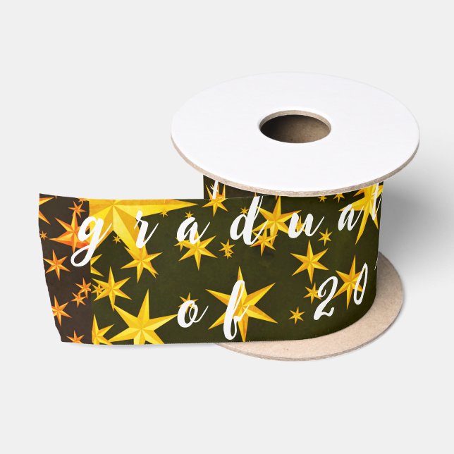blue and gold elegant invitation satinband (Spule)