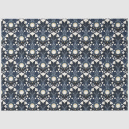 Blue and Gold Elegante Art Nouveau Moon Seidenpapier