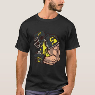Blue and Gold Game Day Group für High School Foot T-Shirt