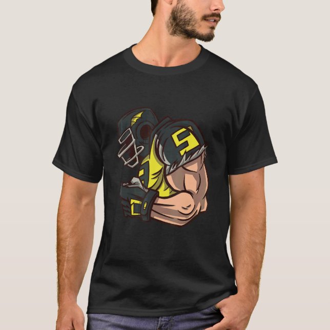 Blue and Gold Game Day Group für High School Foot T-Shirt (Vorderseite)