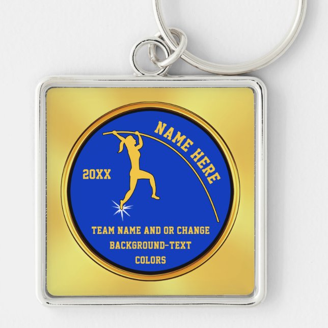 Blue and Gold GIRLS, Geschenke für Pole Vaulters, Schlüsselanhänger (Vorne)