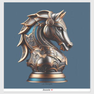 Blue and Gold Knight Aufkleber