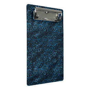 Blue and Gold Leopard Serie Design 3 Mini Klemmbrett