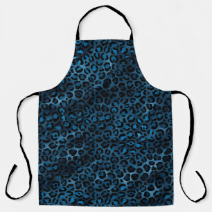 Blue and Gold Leopard Serie Design 3 Schürze