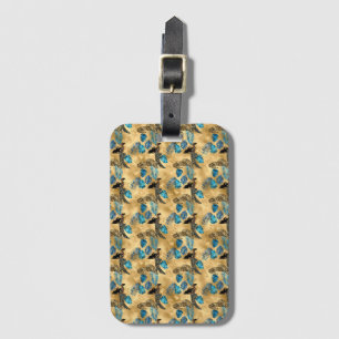 Blue and Gold Leopard Serie Design 7 Gepäckanhänger