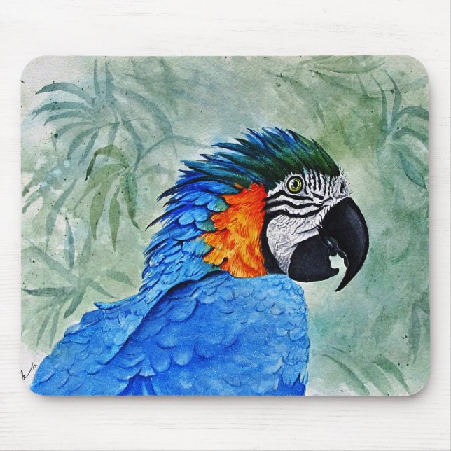 Blue and Gold Macaw Mousepad (Vorne)