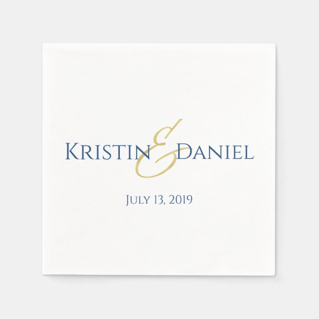 Blue and Gold Napkins Serviette (Vorderseite)