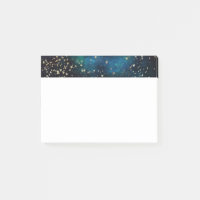 Blue and Gold Under Stars Night Sky
