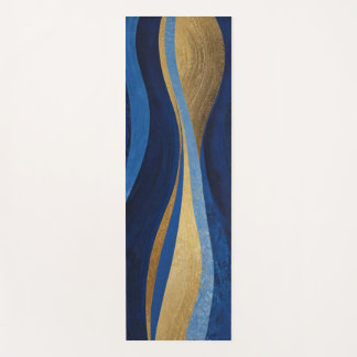 Blue and Gold Waves Yogamatte