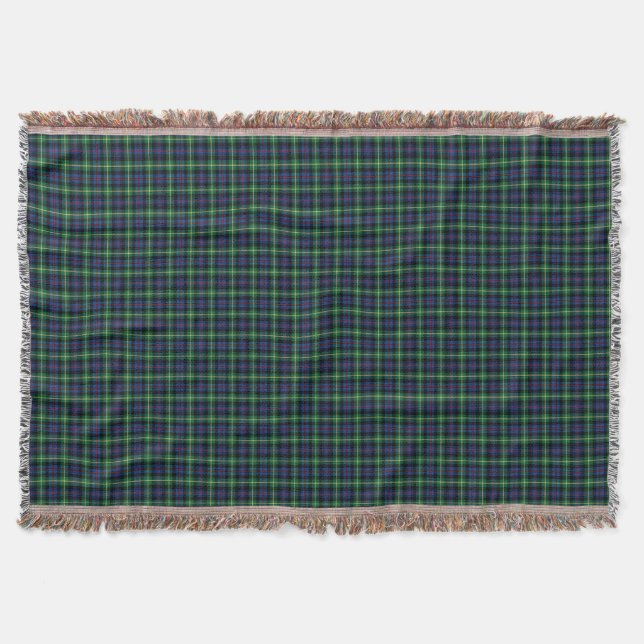 Blue and Green Farquharson Clan Scottish Kariert Decke (Vorderseite)