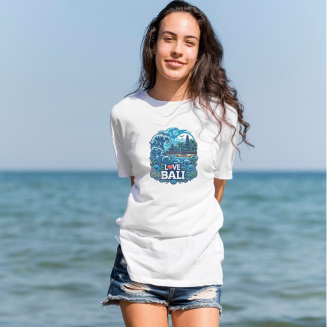 Blue and Green Liebe Bali T - Shirt (Von Creator hochgeladen)