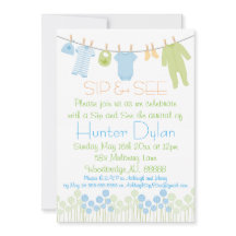 Blue and Green Litthes Sip and See