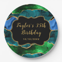 Blue and Green Peacock Agate Birthday