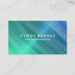 Blue and Green Sheen Business Card Visitenkarte