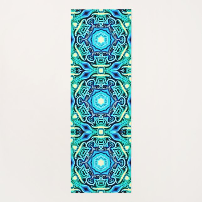 Blue and Green Yoga Mat Yogamatte (Rückseite)