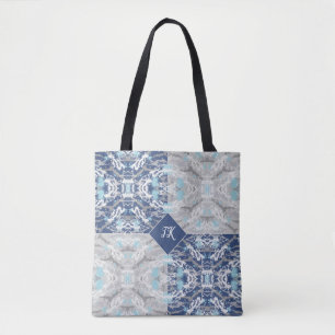 Blue and Grey Tote Bag Tasche