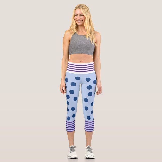 Blue and Lila Fun Leggings (Vorderseite)