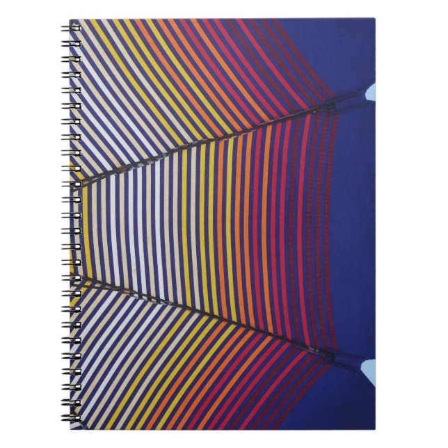 Blue and multicolored umbrella notizblock (Vorderseite)
