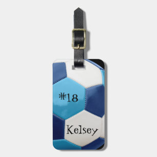 Blue and Navy, Soccer Bag Tag Gepäckanhänger