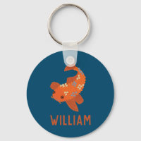 Blue and Orange Personalized Koi Goldfish