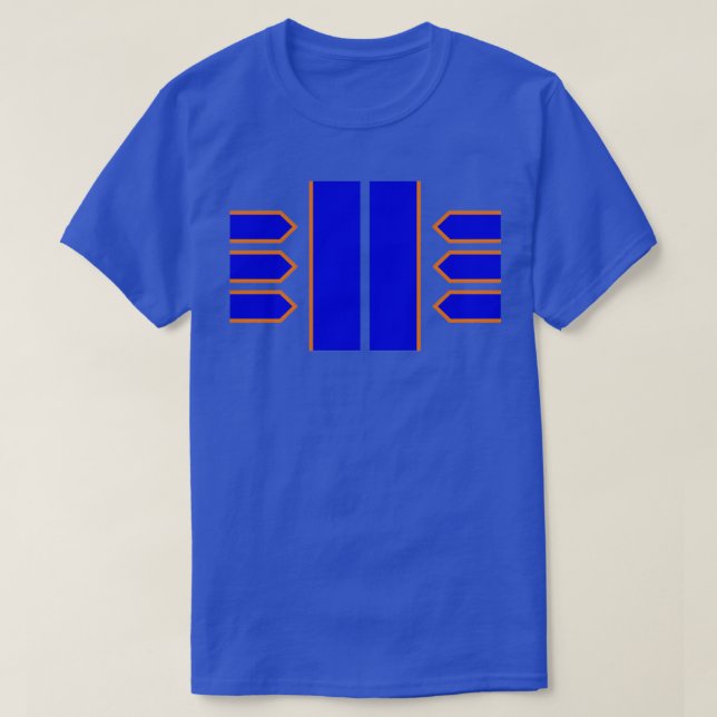 Blue and Orange PhD Regalia Bars T-Shirt (Design vorne)